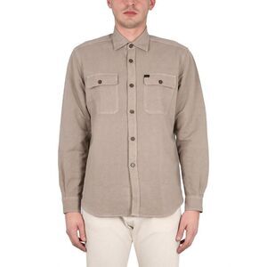 FAY Men's Cotton Twill Utility Shirt Men BROWN Shirts
